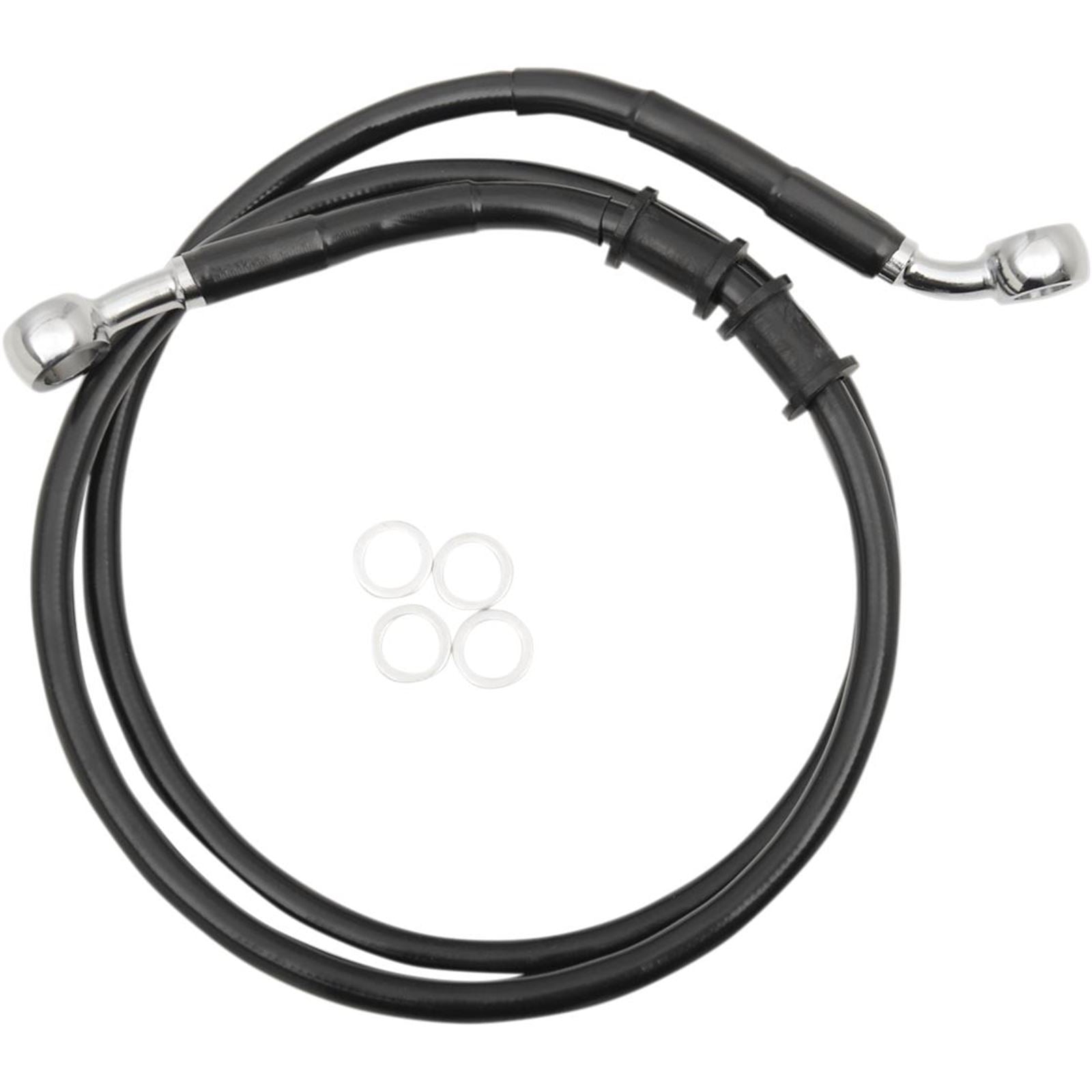 Drag Specialties Front Brake Line - XL - Black +4" 1741-5389_255680