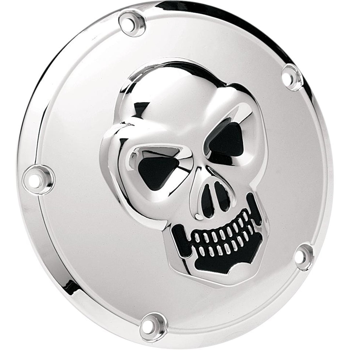 Drag Specialties Skull Derby Cover - Chrome - 5 Hole 1902-0061_255745