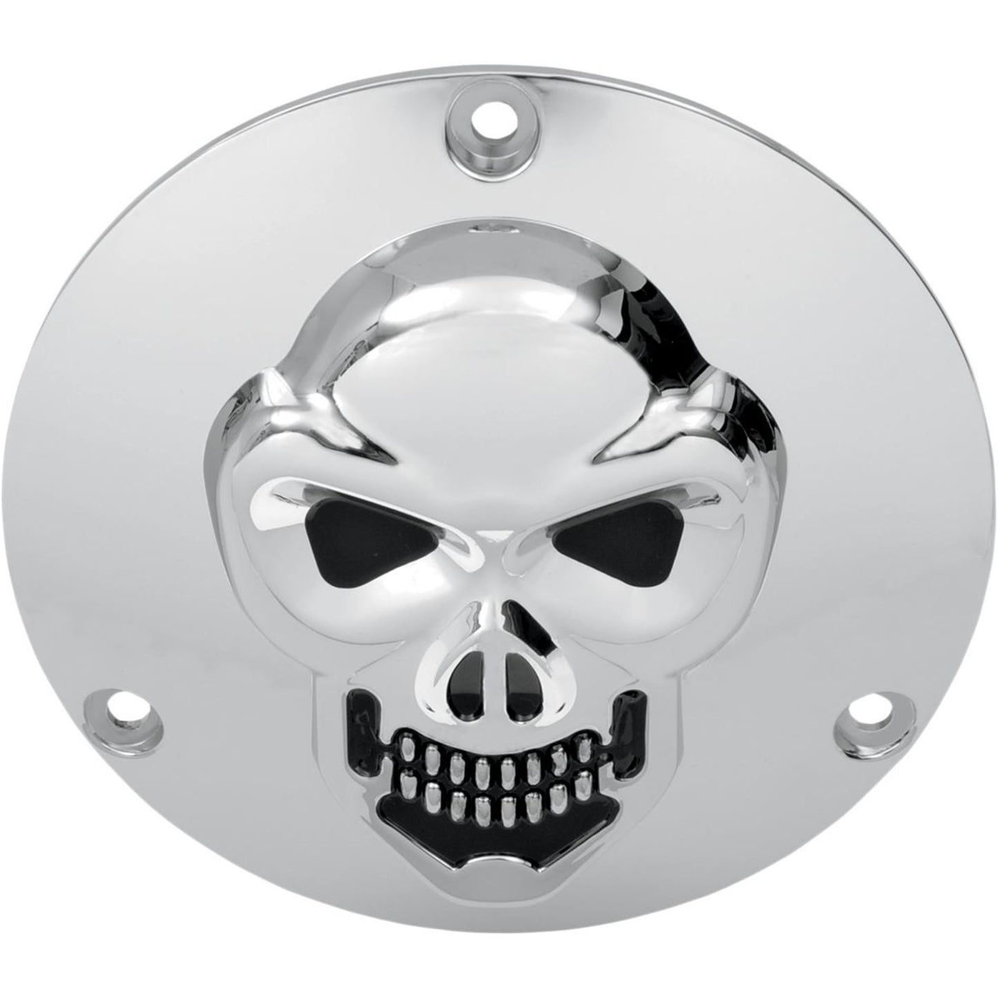 Drag Specialties Skull Derby Cover - Chrome - 3 Hole 1902-0062_255746