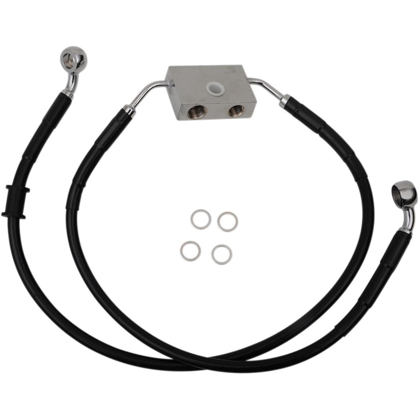 Drag Specialties Front Brake Line - XL - Black +4" 1741-5305_255806