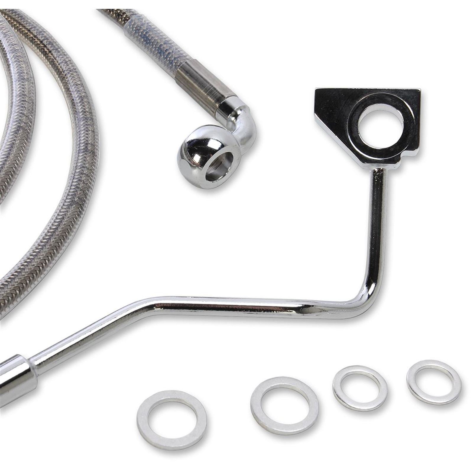 Drag Specialties +6" Brake Line - Front - Stainless Steel - 15+FLTR [MPN: 1741-4500]_255850