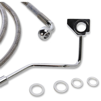 Drag Specialties +6" Brake Line - Front - Stainless Steel - 15+FLTR [MPN: 1741-4500]_255850