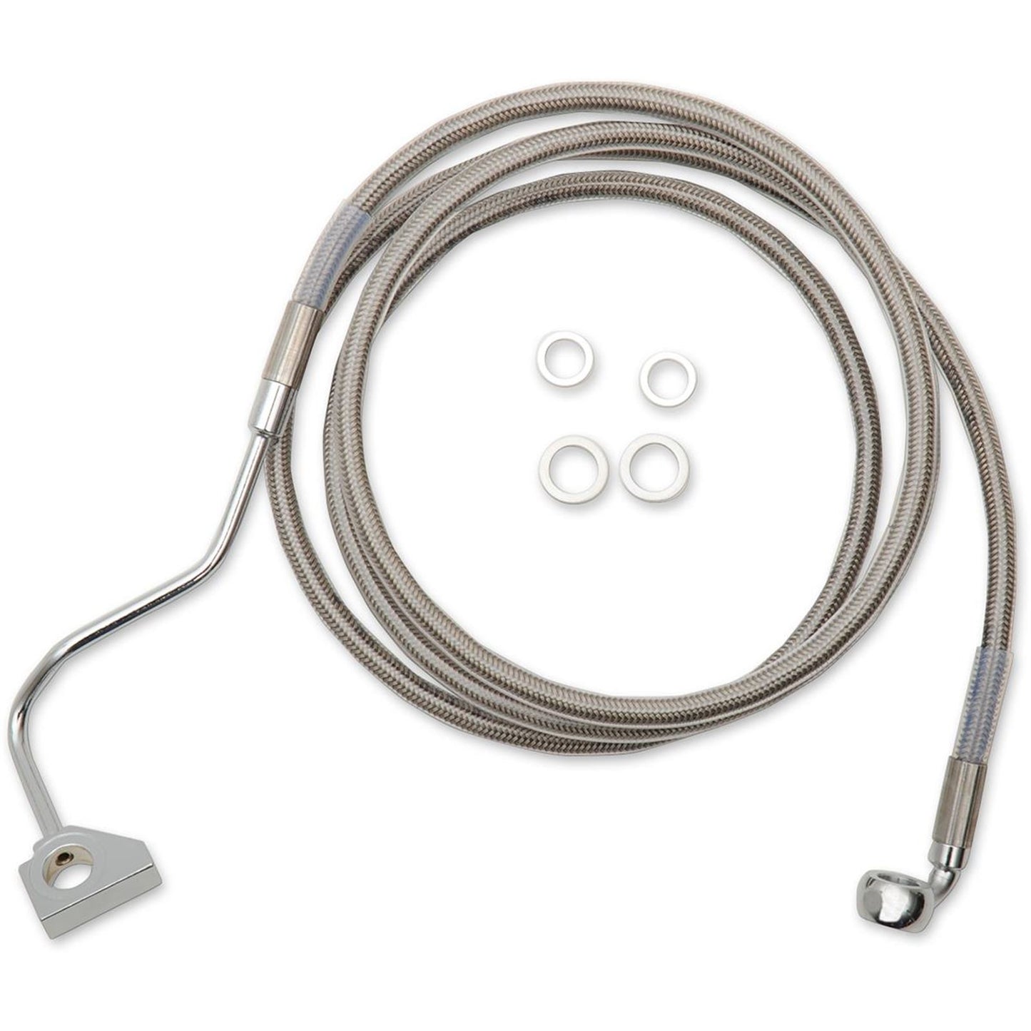 Drag Specialties +8" Brake Line - Front - Stainless Steel - 15-17FLTR [MPN: 1741-4501]_255851