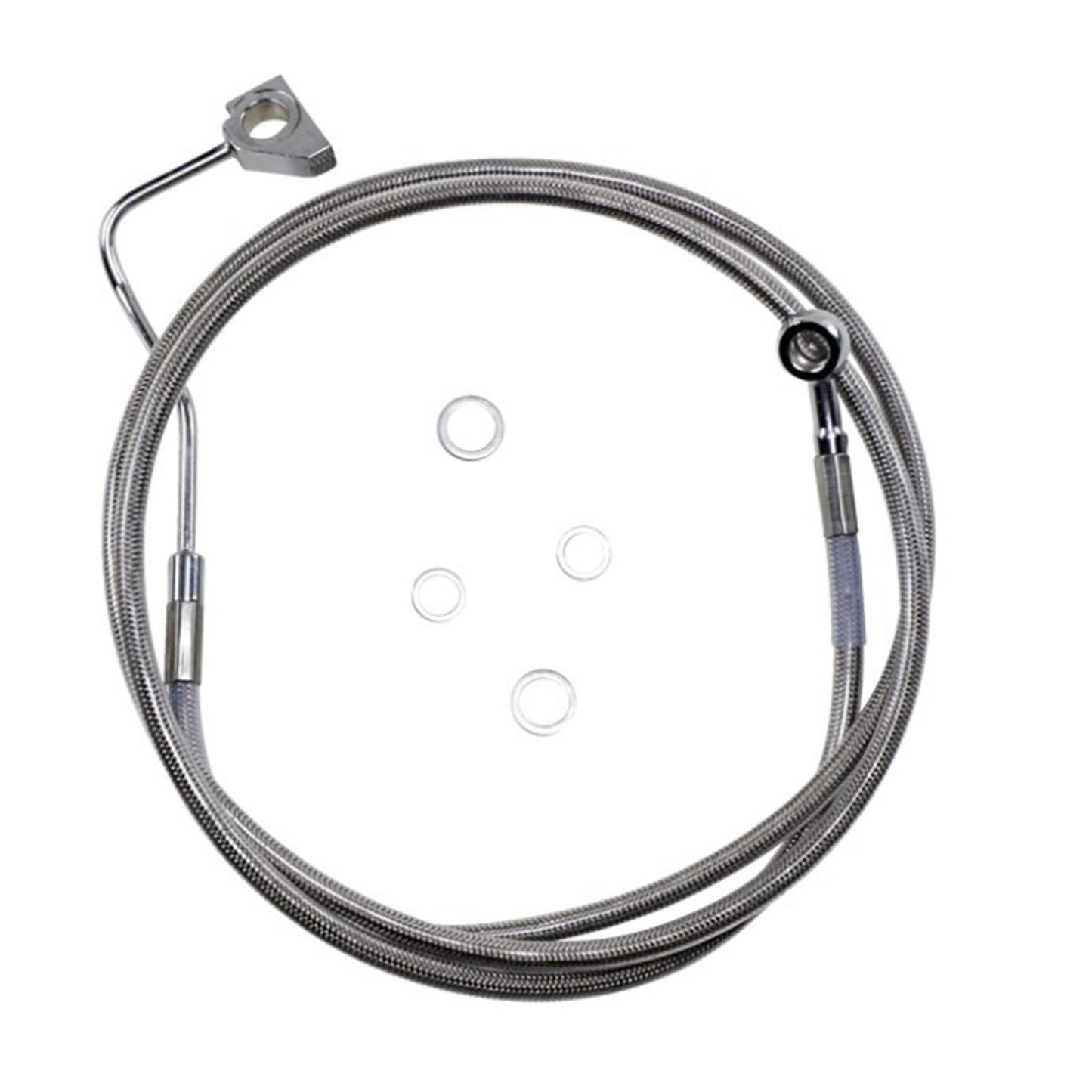 Drag Specialties +4" Brake Line - Front - Stainless Steel - 14-5FL with ABS [MPN: 1741-3990]_1546637
