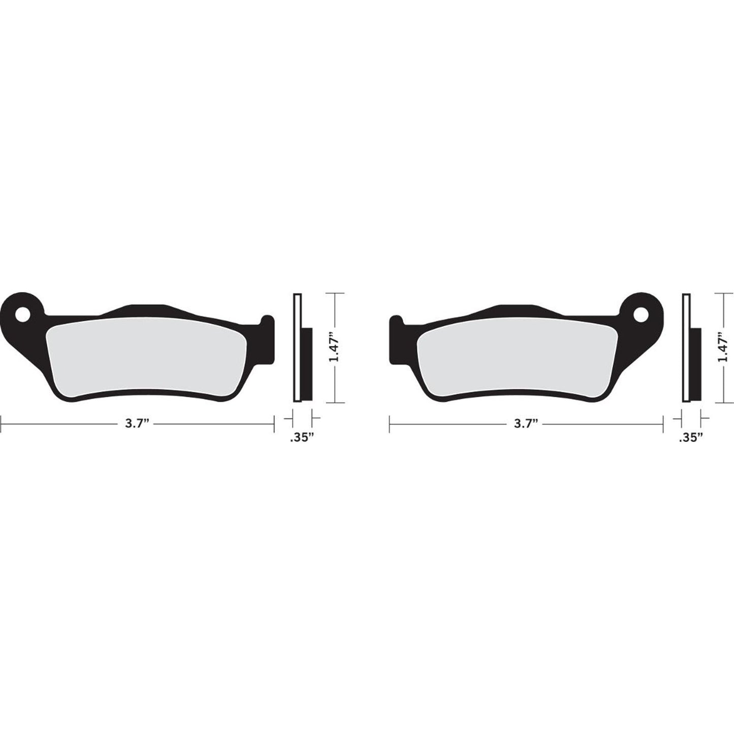 Drag Specialties Organic Brake Pads - Street 500/750 XG 1720-0282_255966