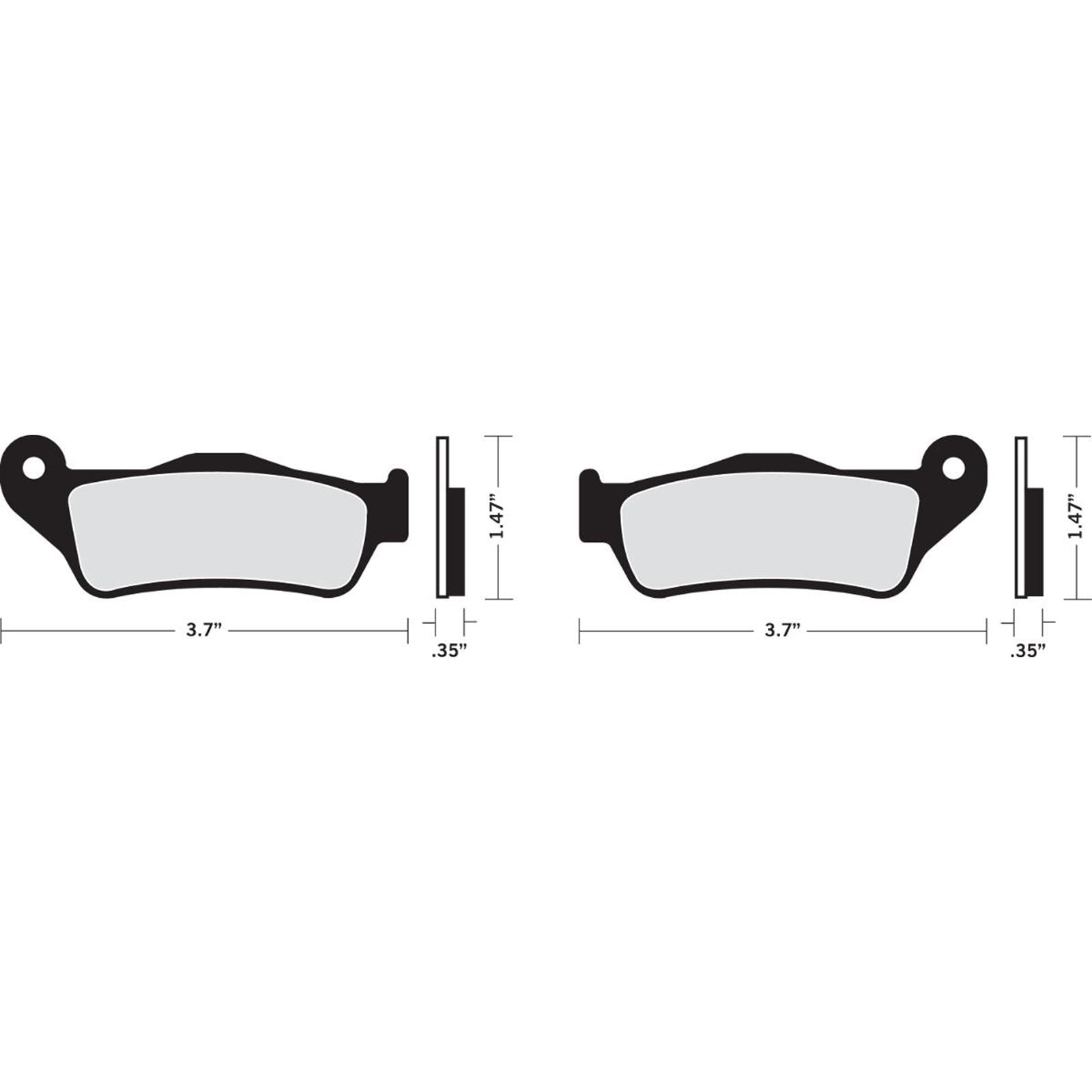 Drag Specialties Organic Brake Pads - Street 500/750 XG 1720-0282_255966