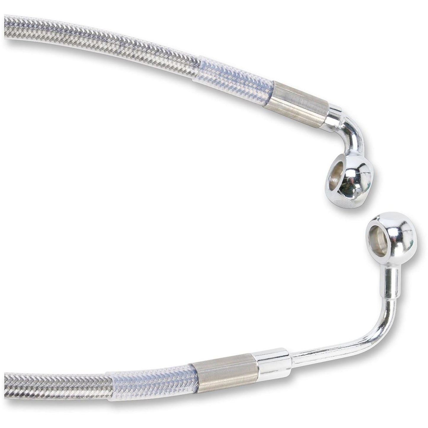 Drag Specialties Rear Brake Line - 25", 20" - Clear Stainless Steel [MPN: 1741-3849]_256013