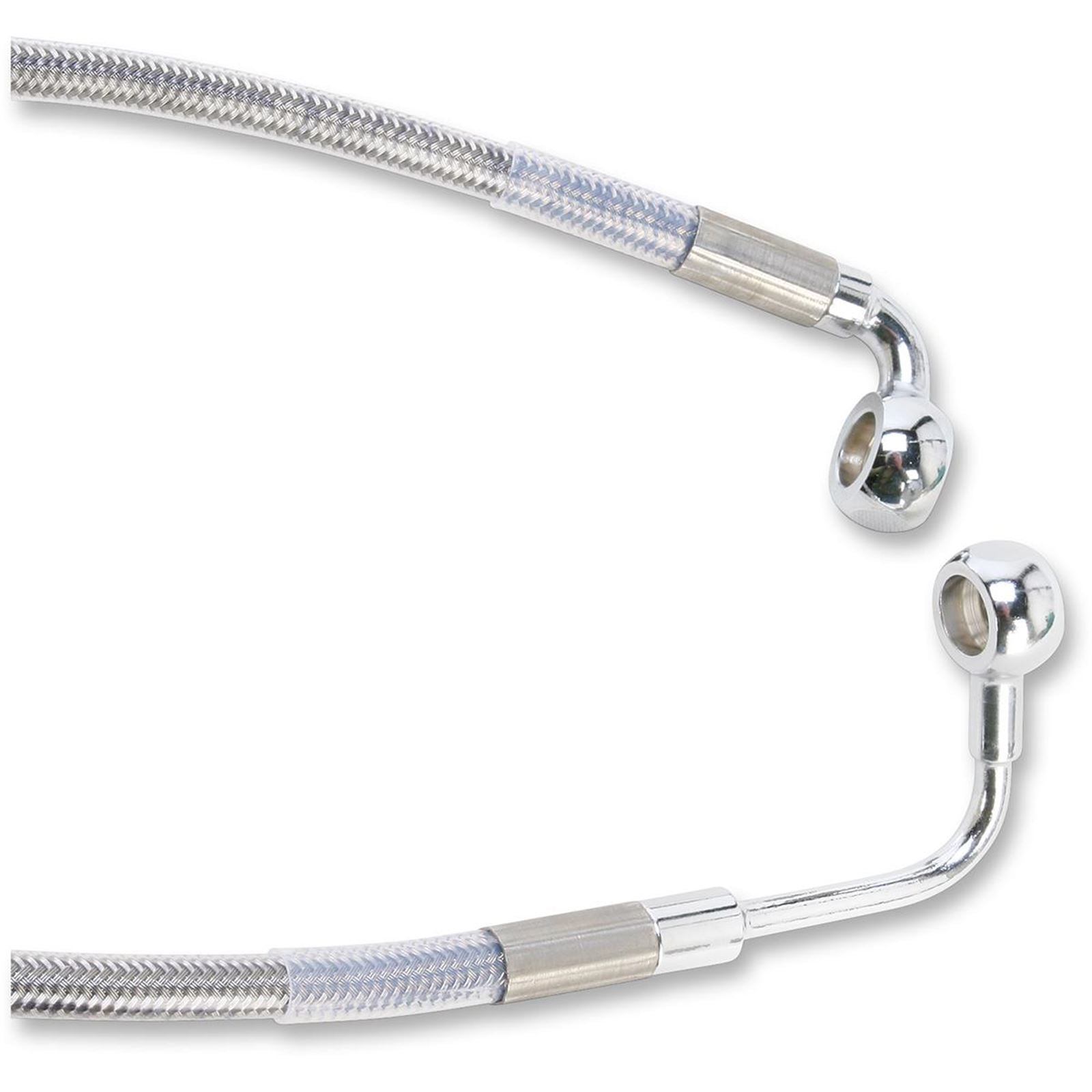 Drag Specialties Rear Brake Line - 25", 20" - Clear Stainless Steel [MPN: 1741-3849]_256013