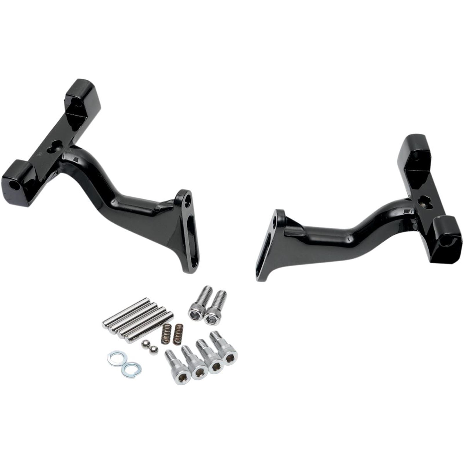 Drag Specialties Passenger Footboard Raised Mount - Black 1621-0395_256113