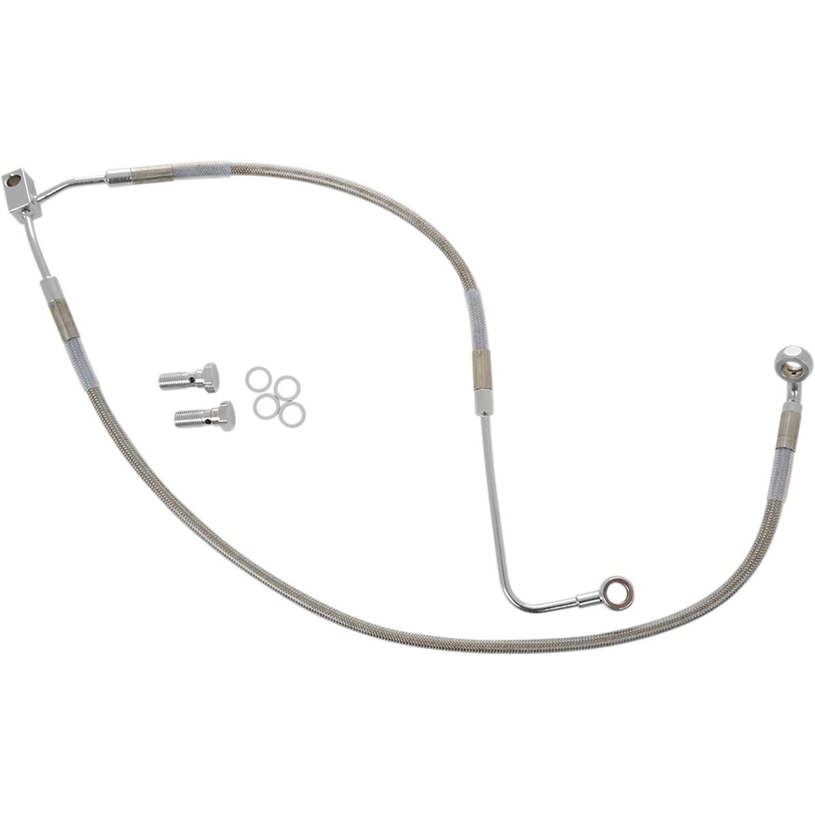Drag Specialties Front Brake Line - FXS 12-13 - Stainless Steel 1741-3775_256174