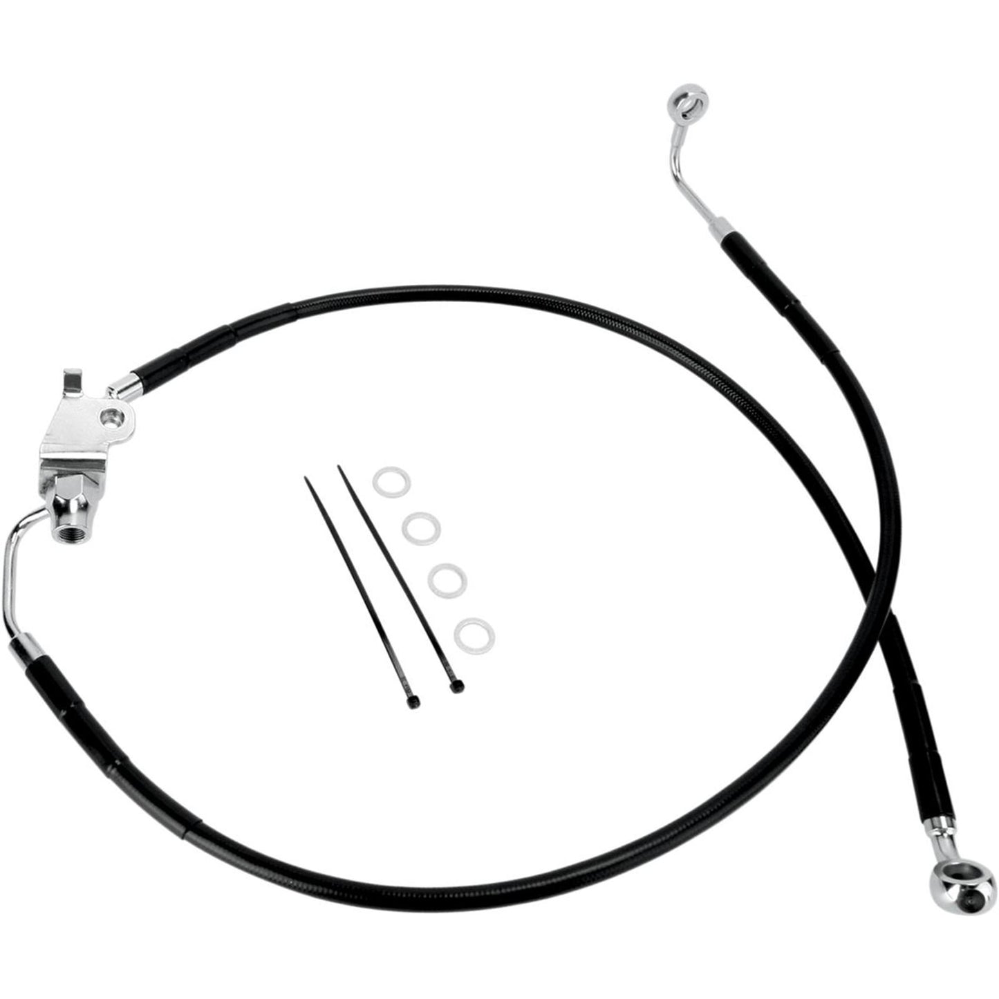 Drag Specialties Rear Brake Line - 29-5/8" - Black Stainless Steel [MPN: 1741-2961]_256197