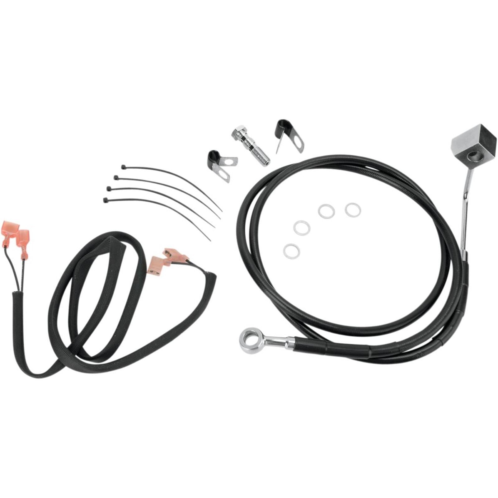 Drag Specialties Rear Brake Line - 49-7/16" - Black Stainless Steel [MPN: 1741-2949]_256200