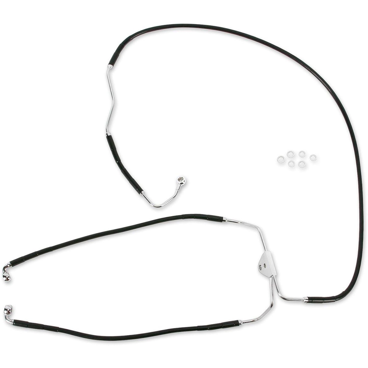 Drag Specialties Front Brake Line FLHT 09-13 ABS Black 1741-2939_256206