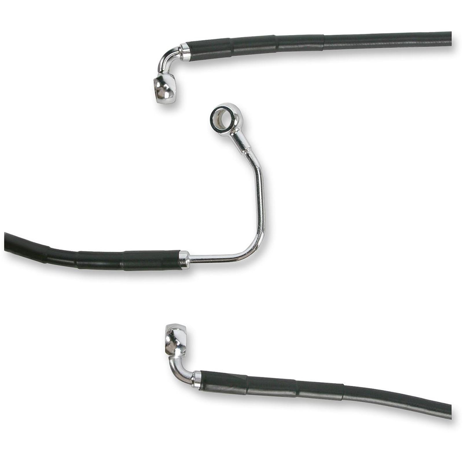 Drag Specialties Front Brake Line FLHT 09-13 ABS Black 1741-2939_256207