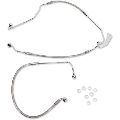 Drag Specialties Rear Brake Line  FL 9-13 ABS Stainless Steel 1741-2941_256208