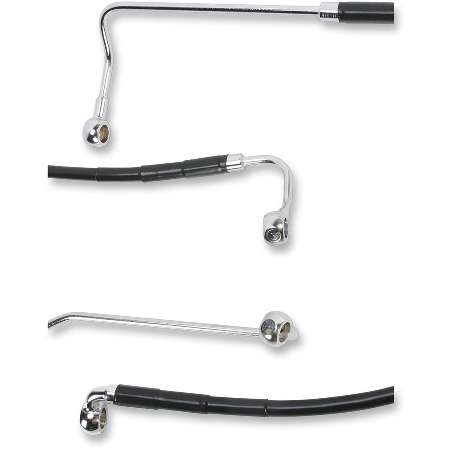 Drag Specialties Brake Line - Rear - 11-1/8", 39-1/8" -  Black Stainless Steel 1741-2943_256210