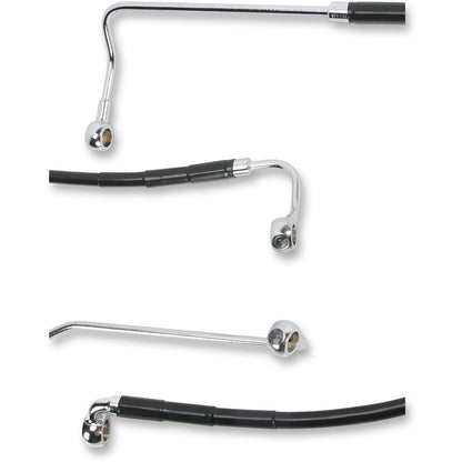 Drag Specialties Brake Line - Rear - 11-1/8", 39-1/8" -  Black Stainless Steel 1741-2943_256210