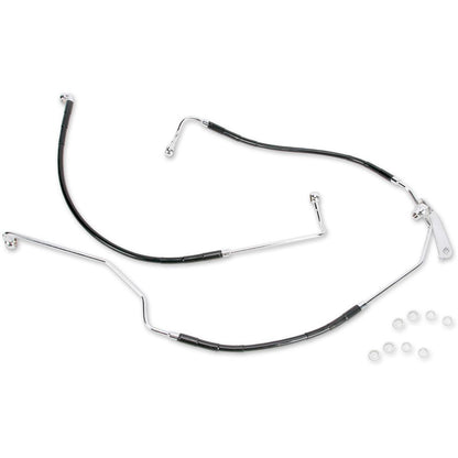 Drag Specialties Brake Line - Rear - 11-1/8", 39-1/8" -  Black Stainless Steel 1741-2943_256211