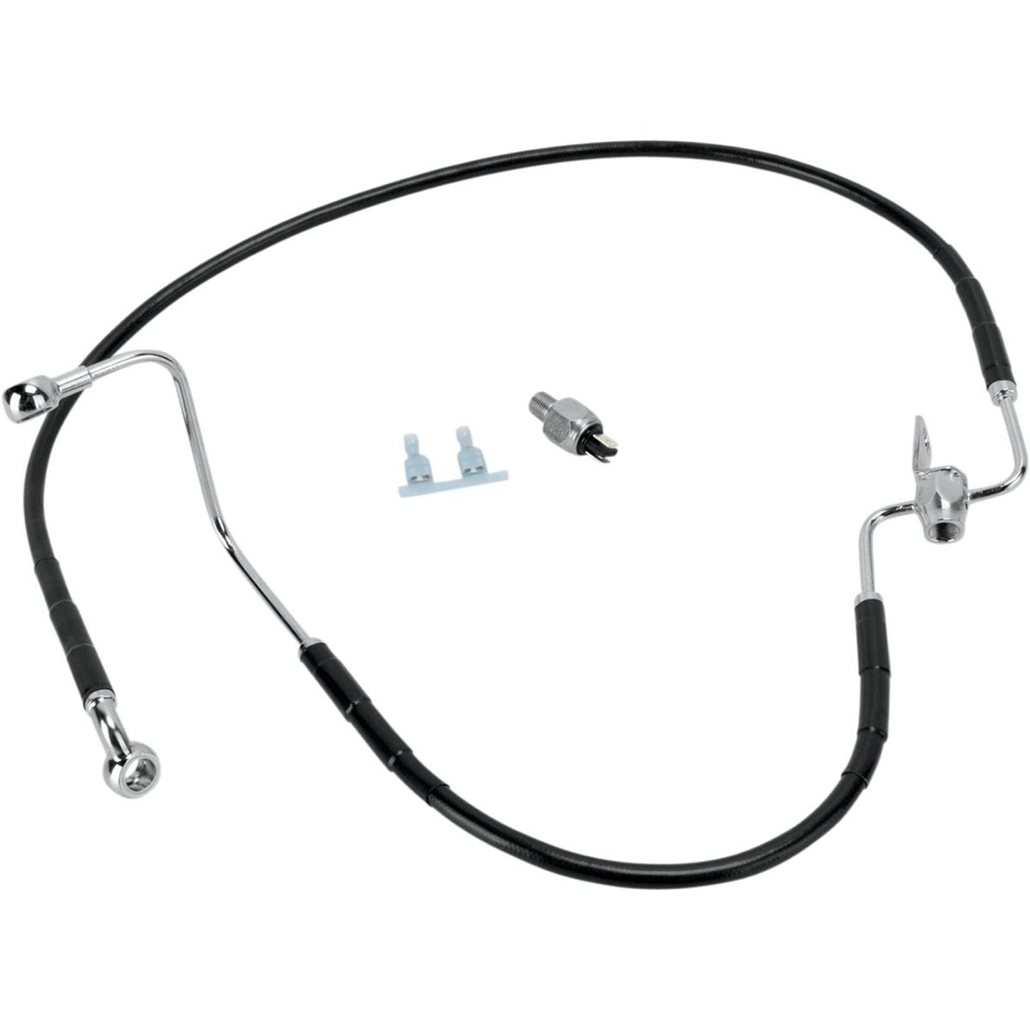 Drag Specialties Rear Brake Line - 43-5/8" - Black Stainless Steel 1741-2945_256214