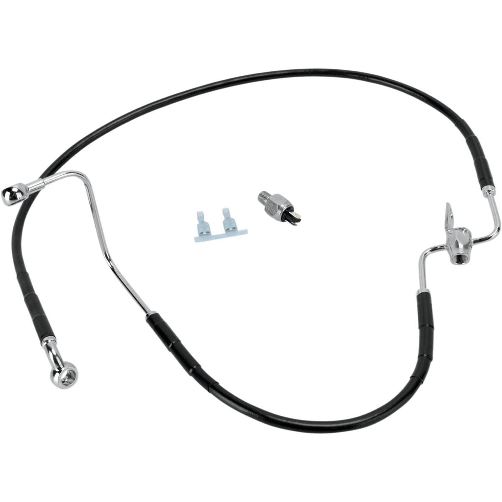 Drag Specialties Rear Brake Line - 43-5/8" - Black Stainless Steel 1741-2945_256214