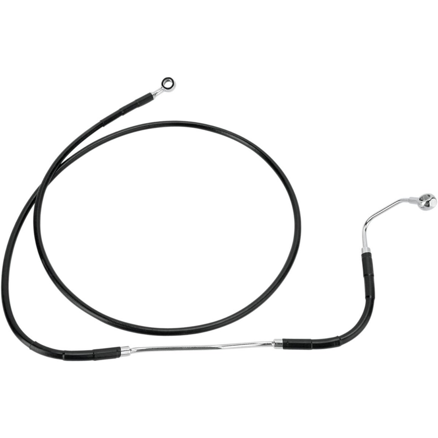 Drag Specialties +6" Brake Line - Front - Black Vinyl - FLT9-13ABS 1741-2935_256218