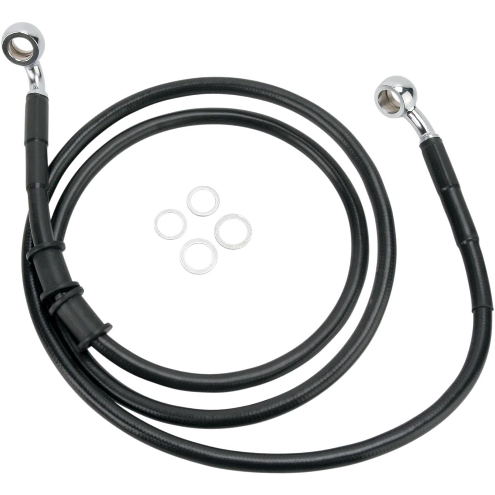 Drag Specialties Front Brake Line FXDL 08-09 Black [MPN: 1741-2882]_256256