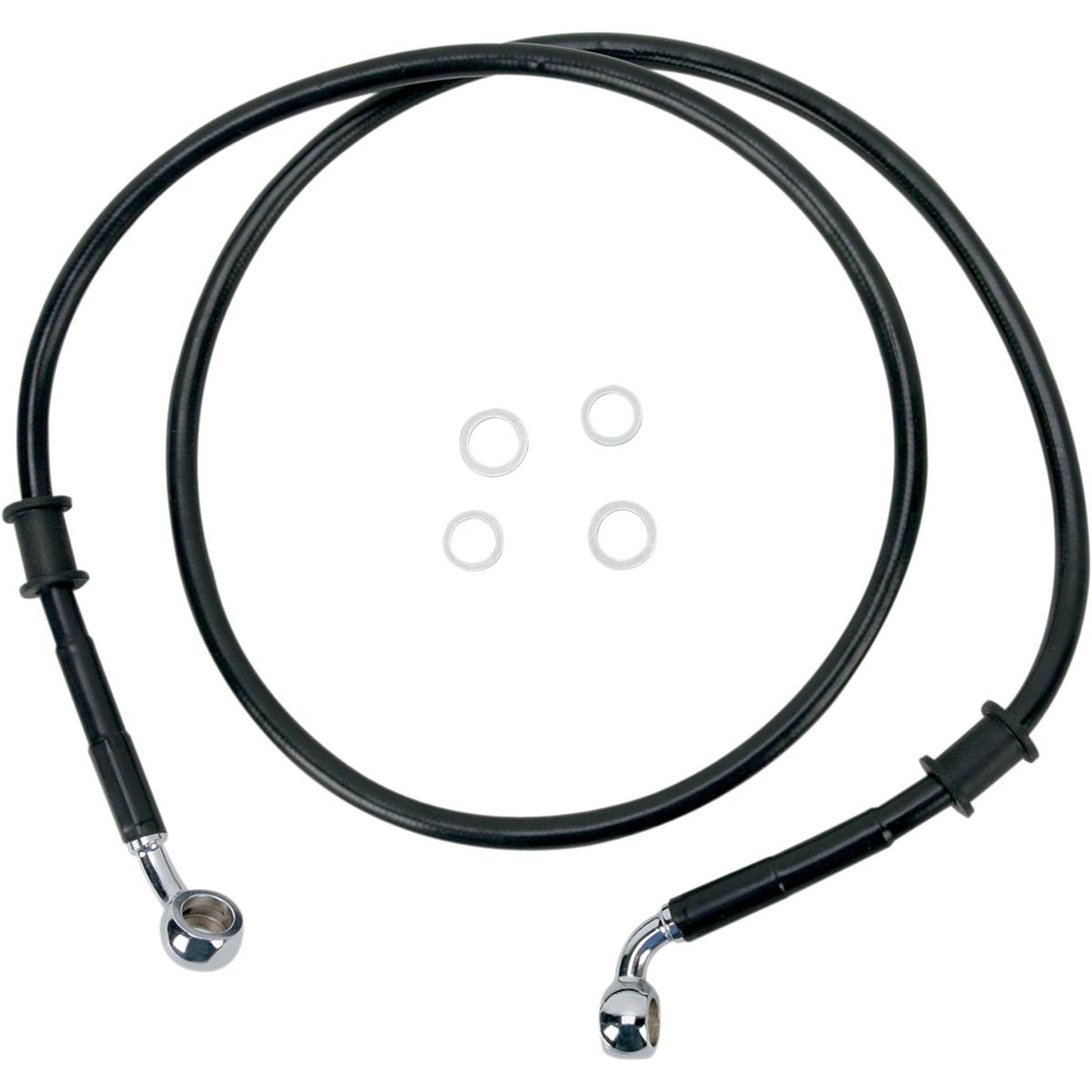 Drag Specialties Front Brake Line FXST 08-10 Black 1741-2786_256280