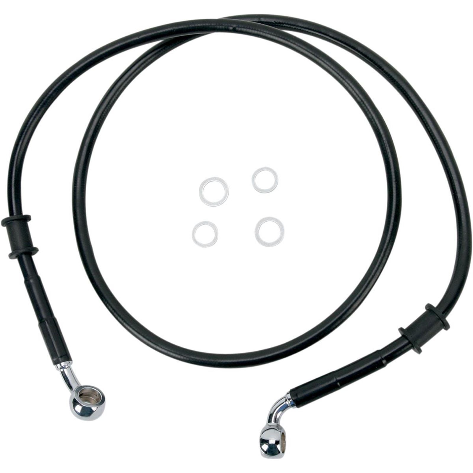 Drag Specialties Front Brake Line FXST 08-10 Black 1741-2786_256280