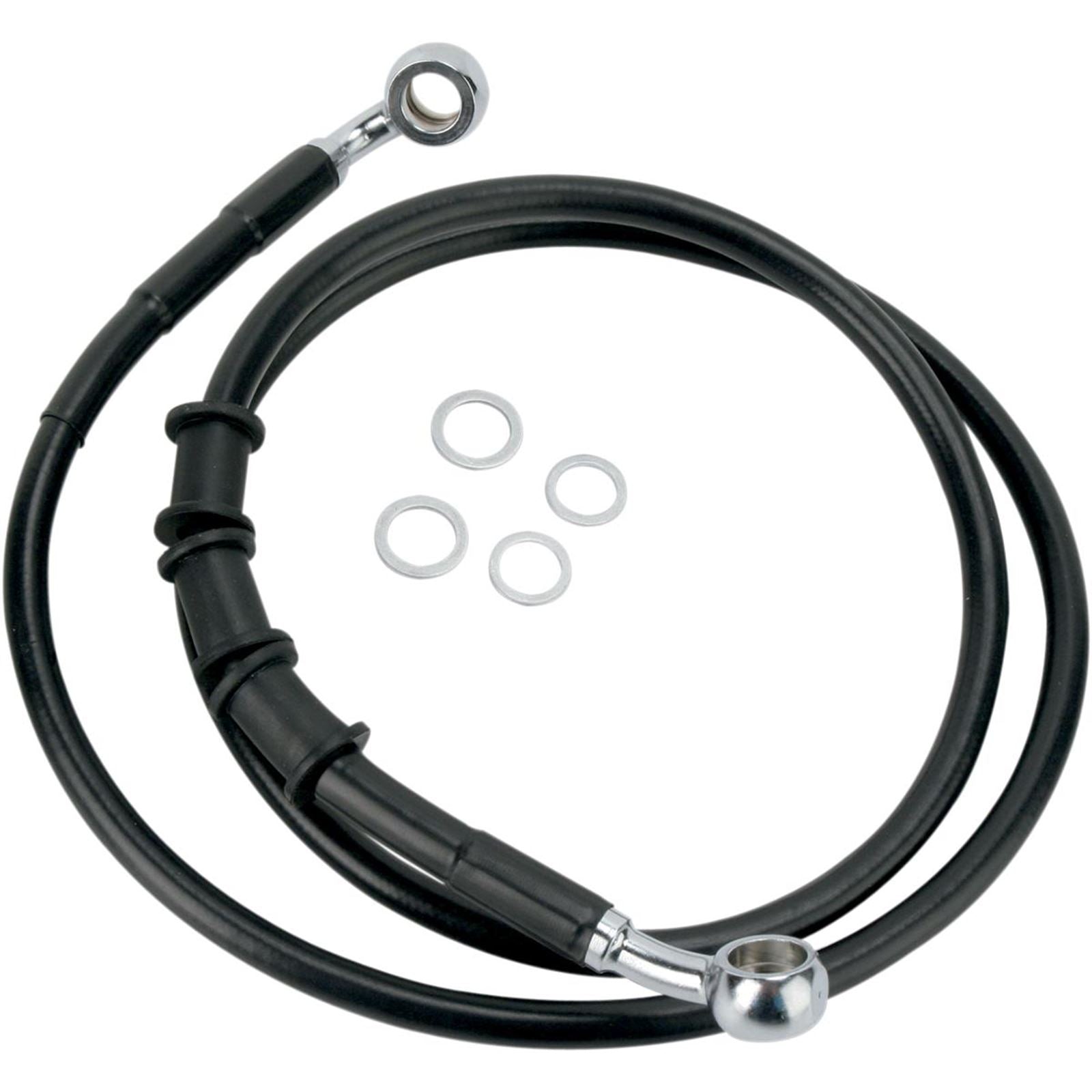 Drag Specialties Front Brake Line FLST 08-10 Black 1741-2798_256282