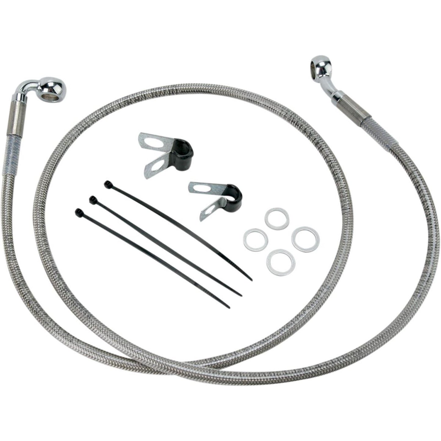 Drag Specialties +6" Brake Line - Front - Stainless Steel - FXD 00-5 1741-2682_256337