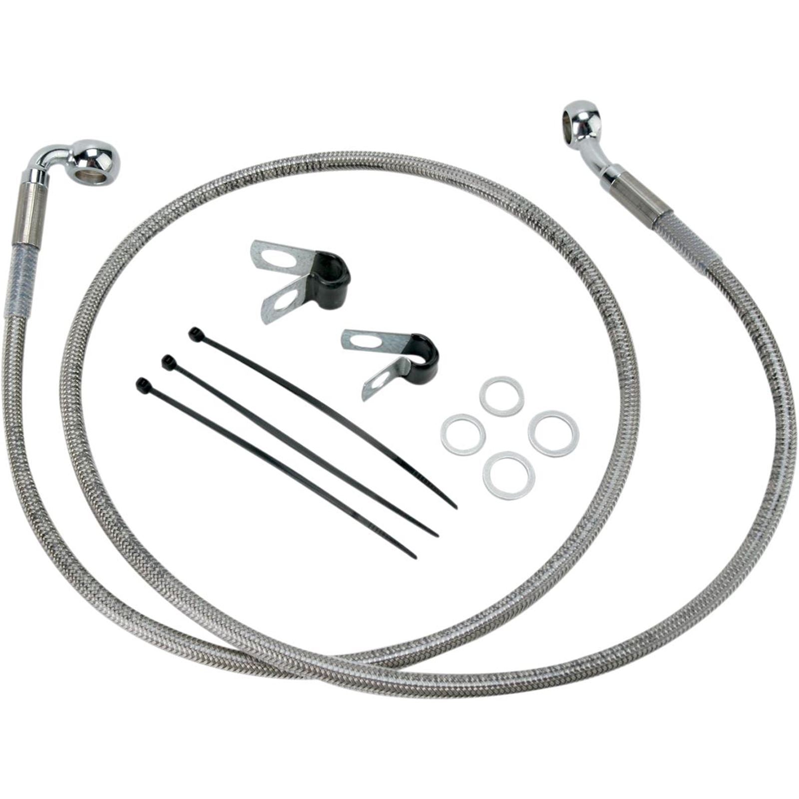 Drag Specialties +6" Brake Line - Front - Stainless Steel - FXD 00-5 1741-2682_256337