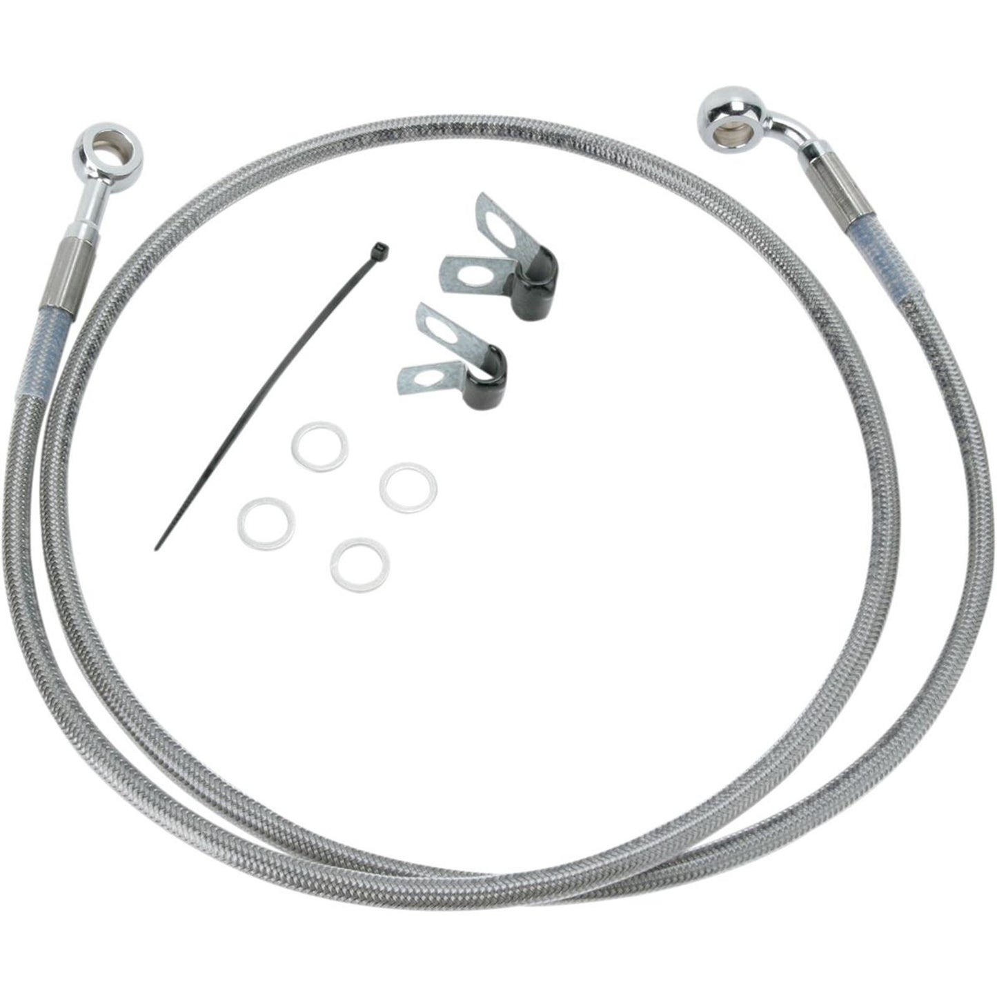 Drag Specialties +10" Brake Line - Front - Stainless Steel - FXDWG 93-05 1741-2661_256359