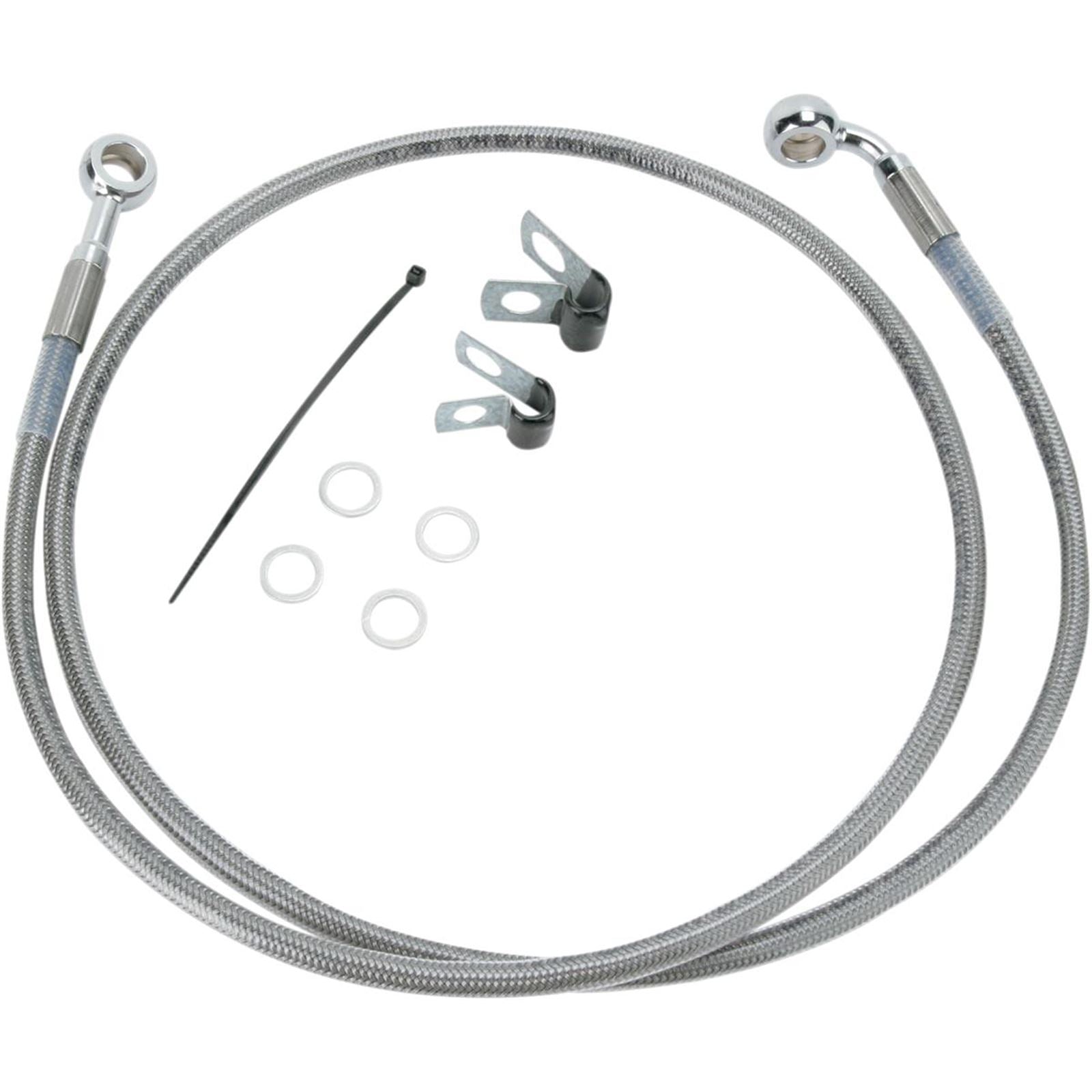 Drag Specialties +10" Brake Line - Front - Stainless Steel - FXDWG 93-05 1741-2661_256359