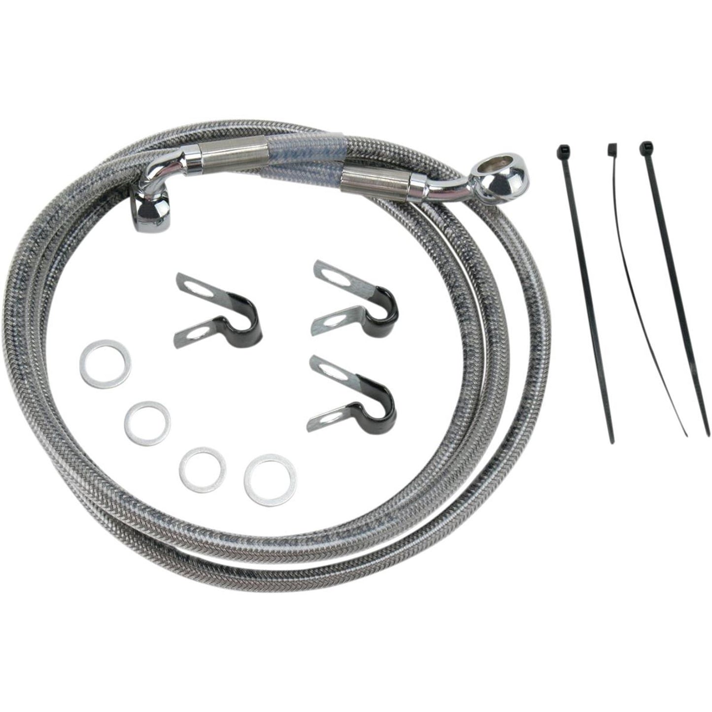 Drag Specialties +10" Brake Line - Front - Stainless Steel - 00-07FLST 1741-2653_256363
