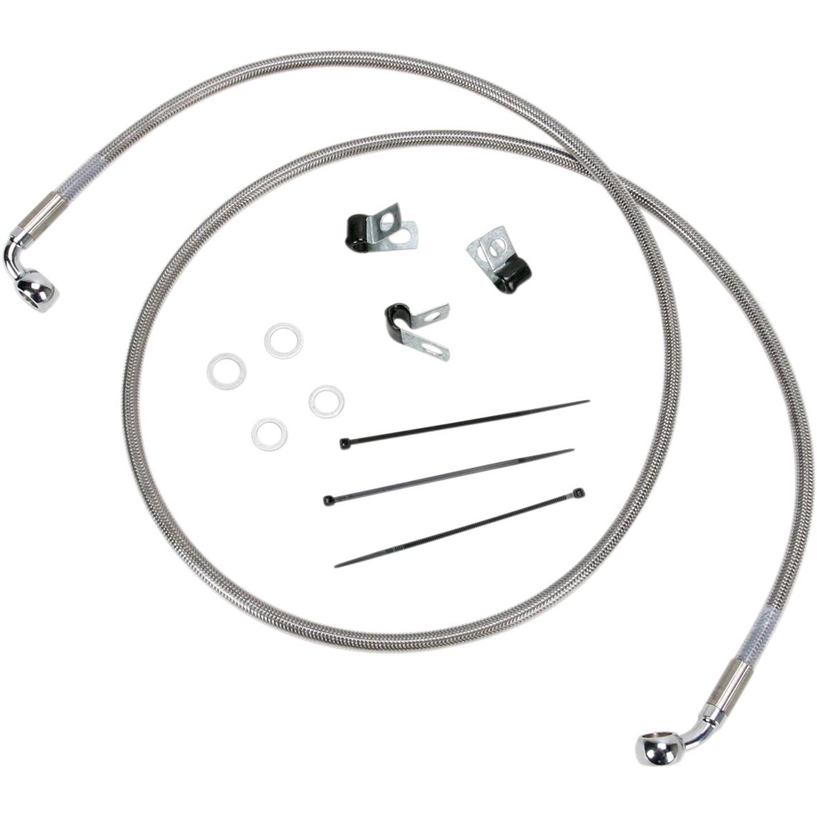Drag Specialties +6" Brake Line - Front - Stainless Steel - 00-07FLST 1741-2651_256374