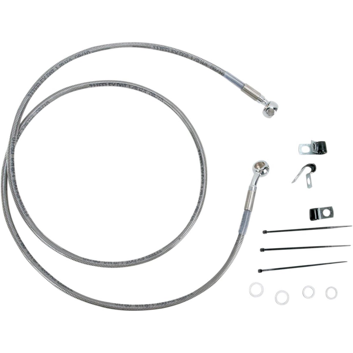 Drag Specialties +8" Brake Line - Front - Stainless Steel - 00-07FLST 1741-2652_256376