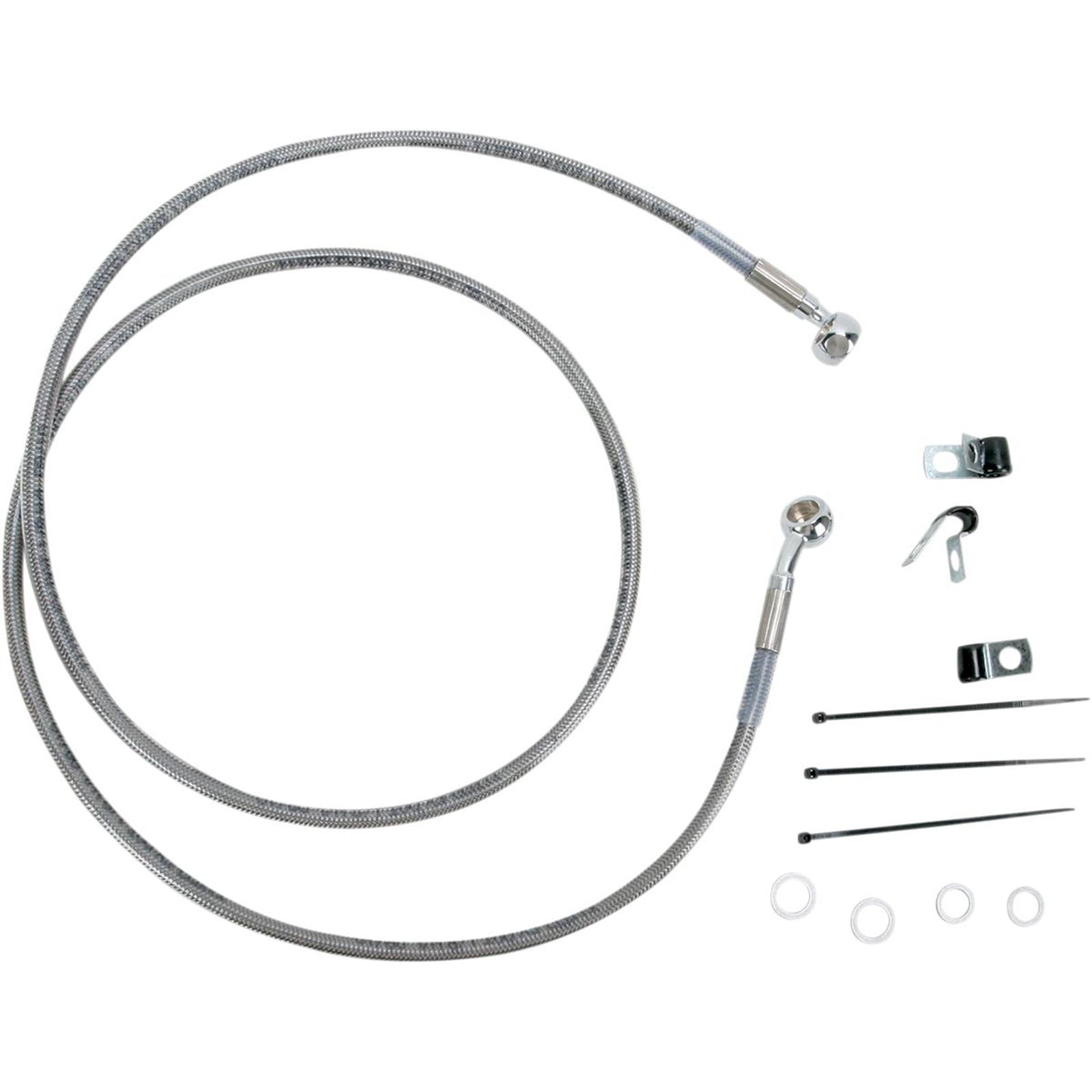 Drag Specialties +8" Brake Line - Front - Stainless Steel - 00-07FLST 1741-2652_256376