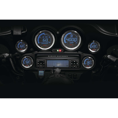 Koso Digital Gauge Cluster Silver Bezel 04-13 FLHT And FLTR BA050901_256402