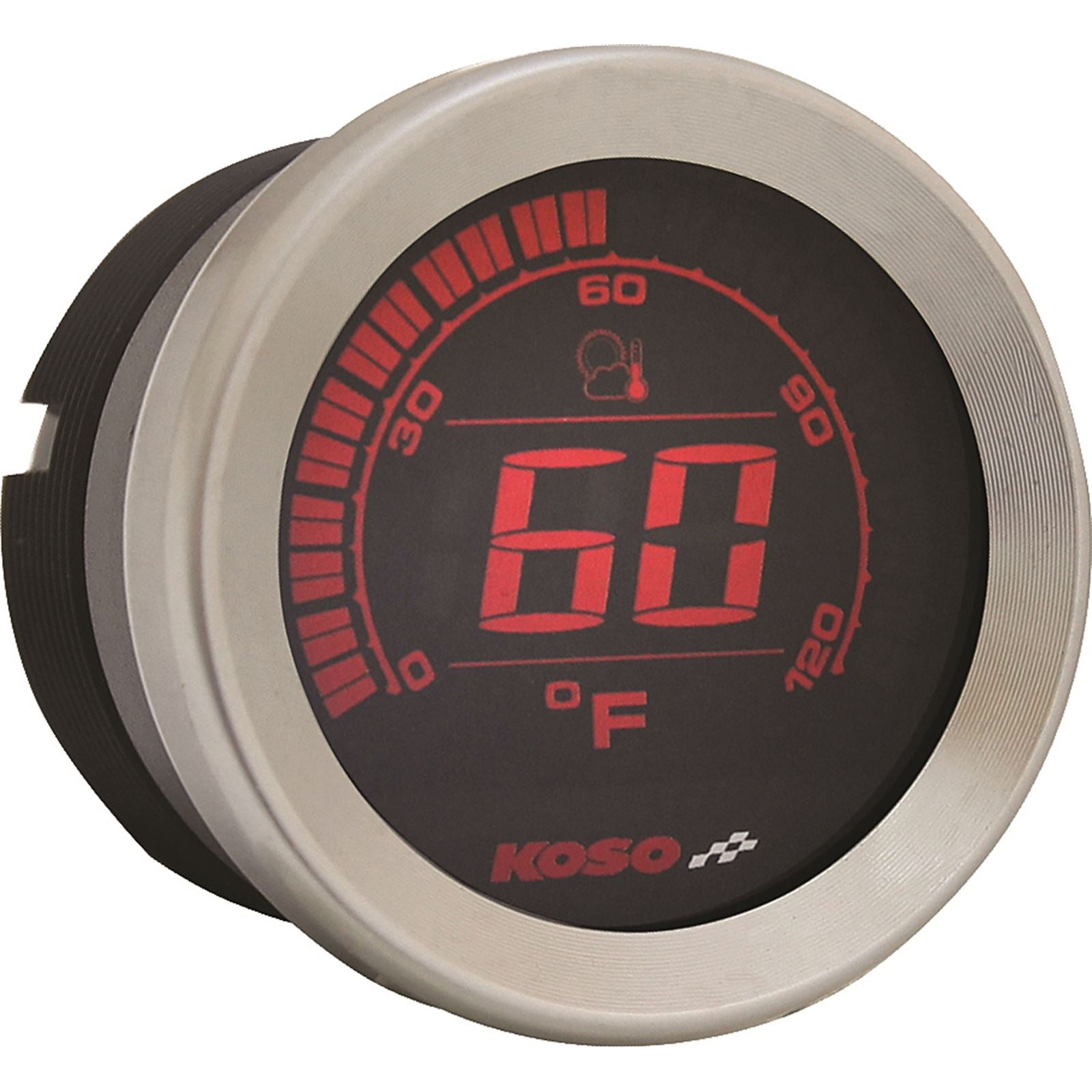 Koso Digital Gauge Cluster Silver Bezel 04-13 FLHT And FLTR BA050901_256403