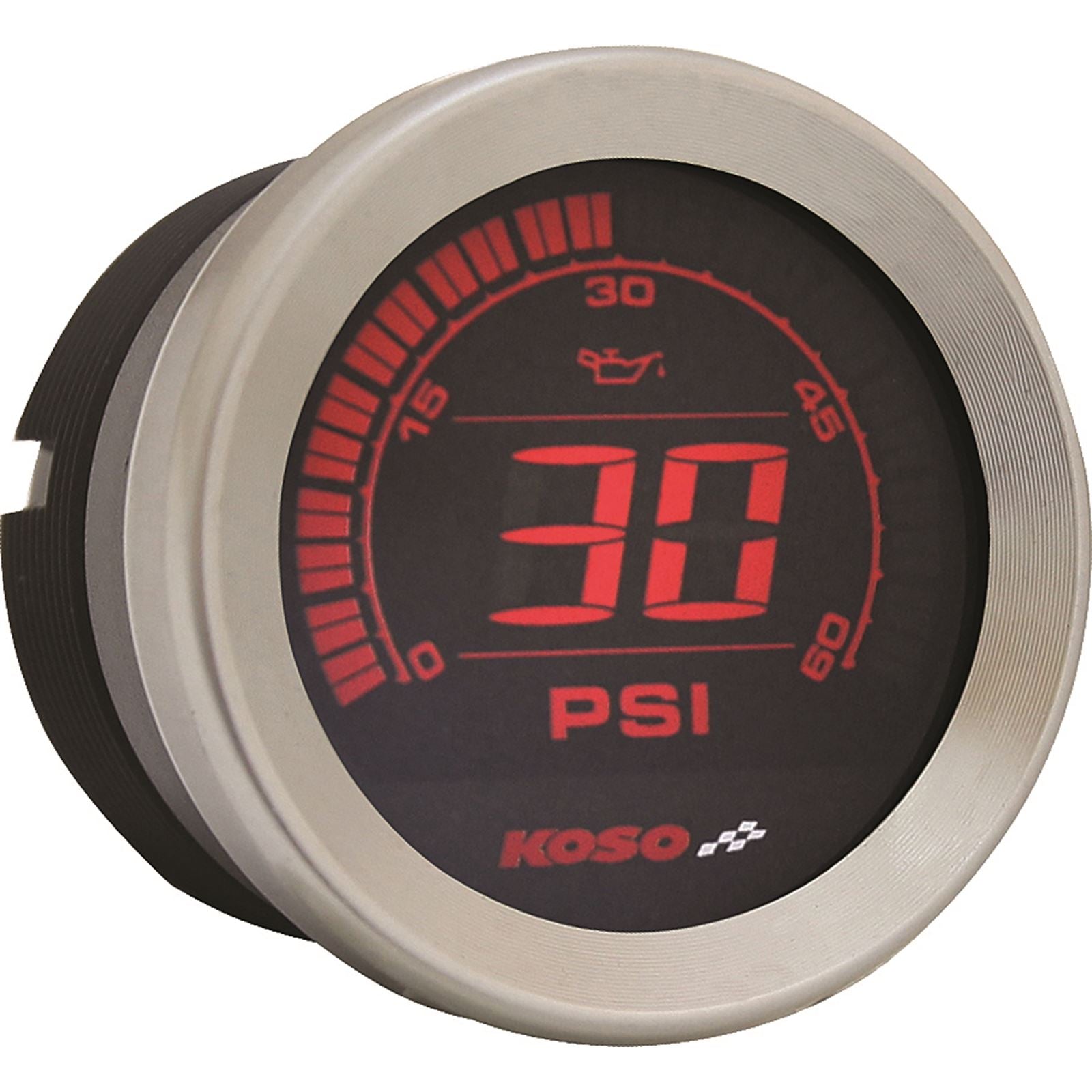 Koso Digital Gauge Cluster Silver Bezel 04-13 FLHT And FLTR BA050901_256406