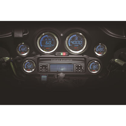 Koso Digital Gauge Cluster Silver Bezel 04-13 FLHT And FLTR BA050901_256410