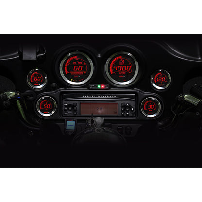 Koso Digital Gauge Cluster Silver Bezel 04-13 FLHT And FLTR BA050901_410216