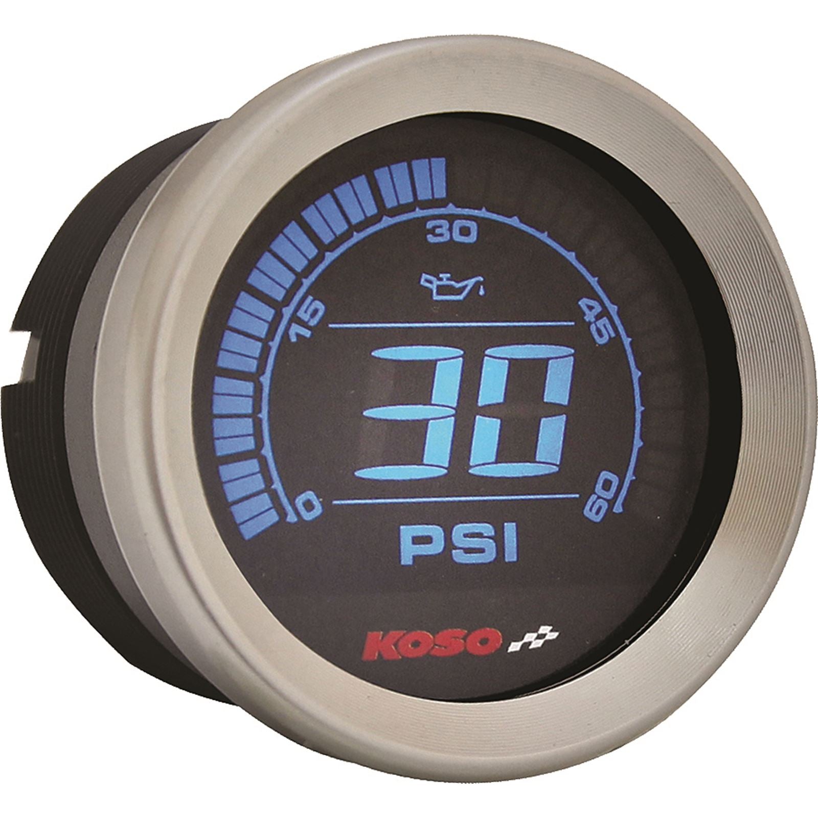 Koso Digital Gauge Cluster Silver Bezel 04-13 FLHT And FLTR BA050901_256414