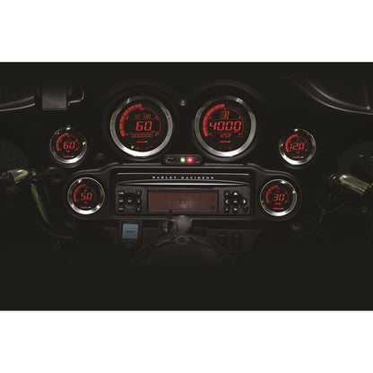 Koso Digital Gauge Cluster Silver Bezel 04-13 FLHT And FLTR BA050901_256417