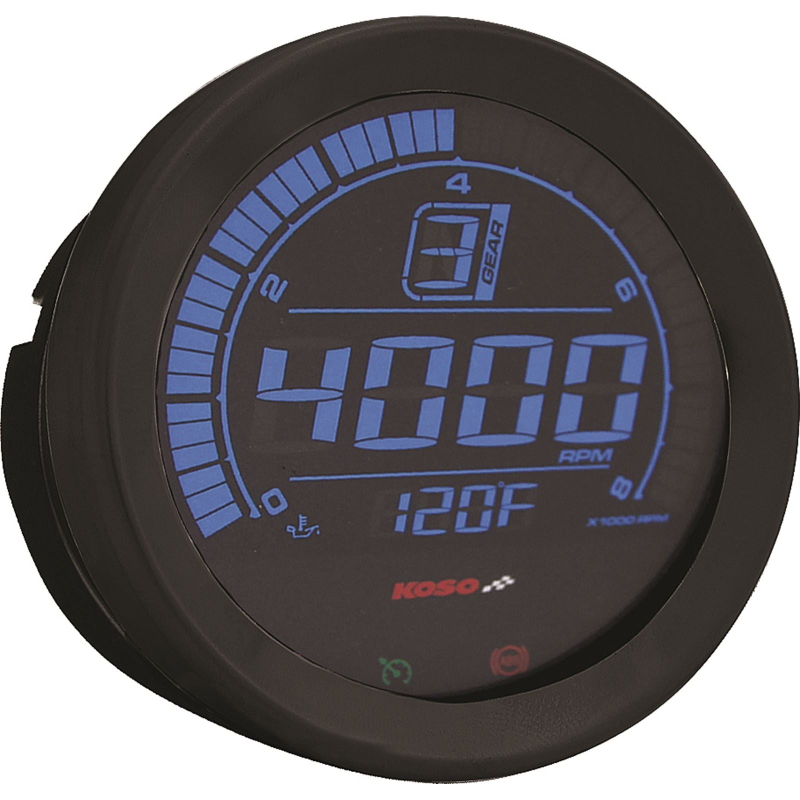 Koso Digital Gauge Cluster Black Bezel 04-13 FLHT And FLTR BA050903_256435