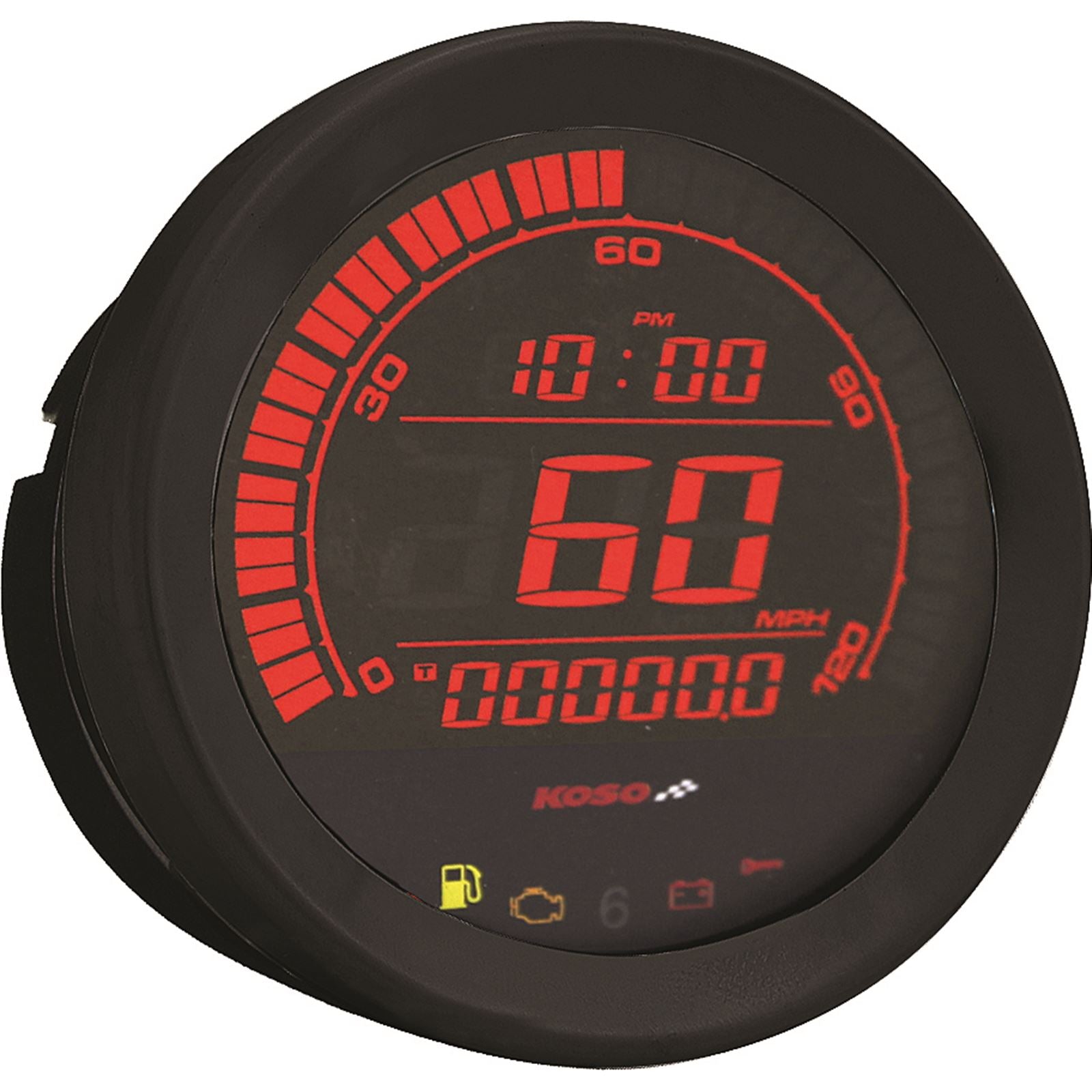 Koso Digital Gauge Cluster Black Bezel 04-13 FLHT And FLTR BA050903_256442