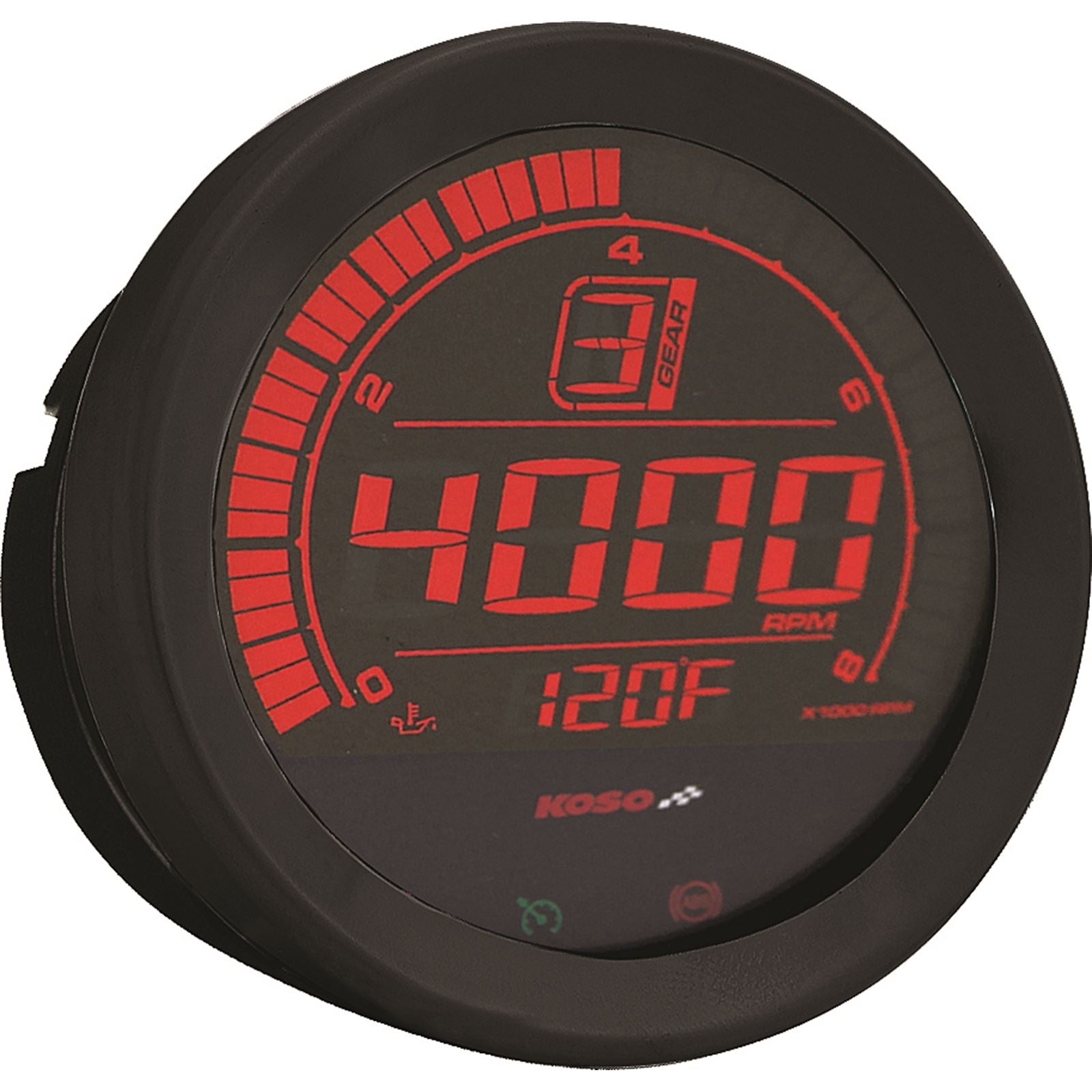 Koso Digital Gauge Cluster Black Bezel 04-13 FLHT And FLTR BA050903_256443