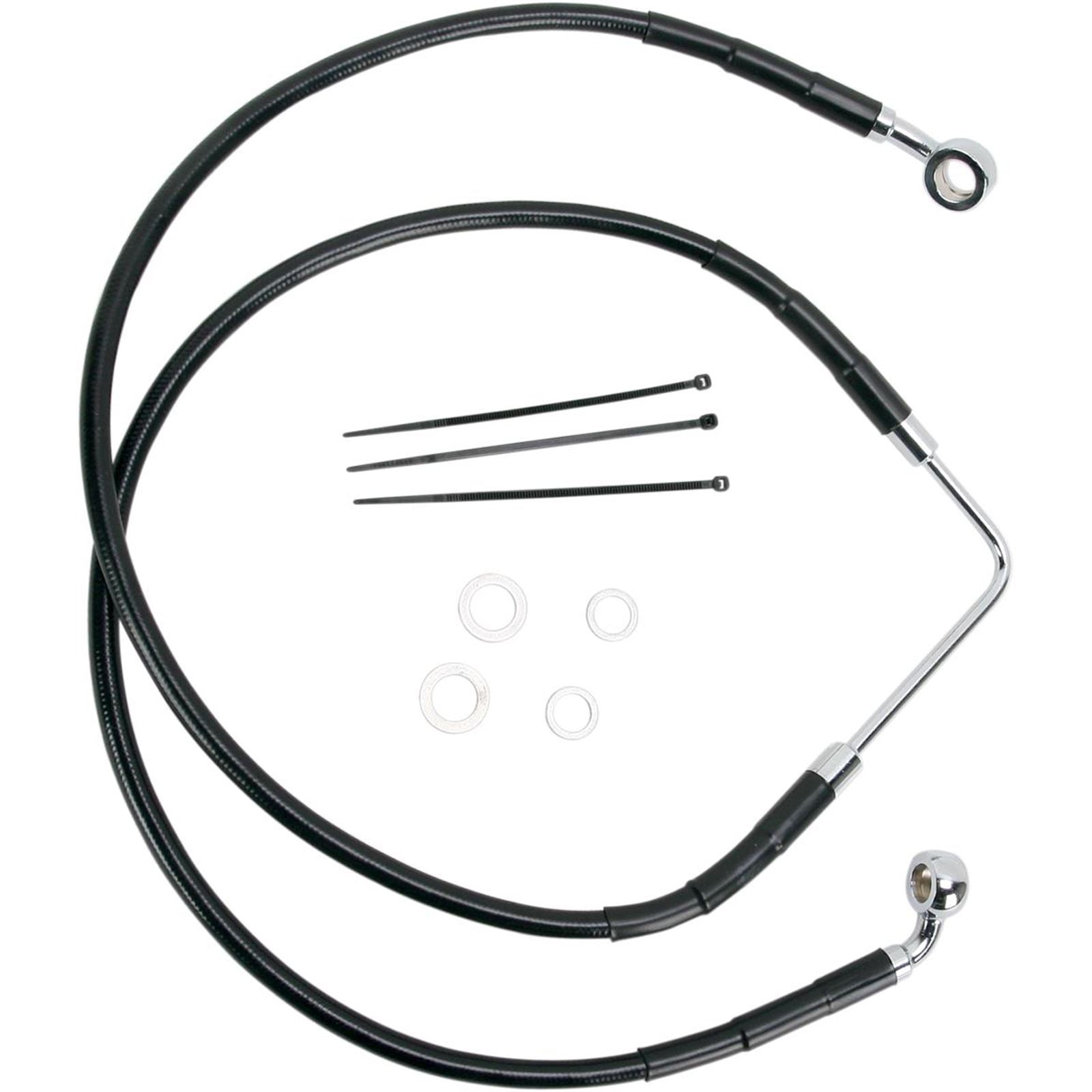 Drag Specialties Front Brake Line FXDB 06-07 Black 1741-2574_256493