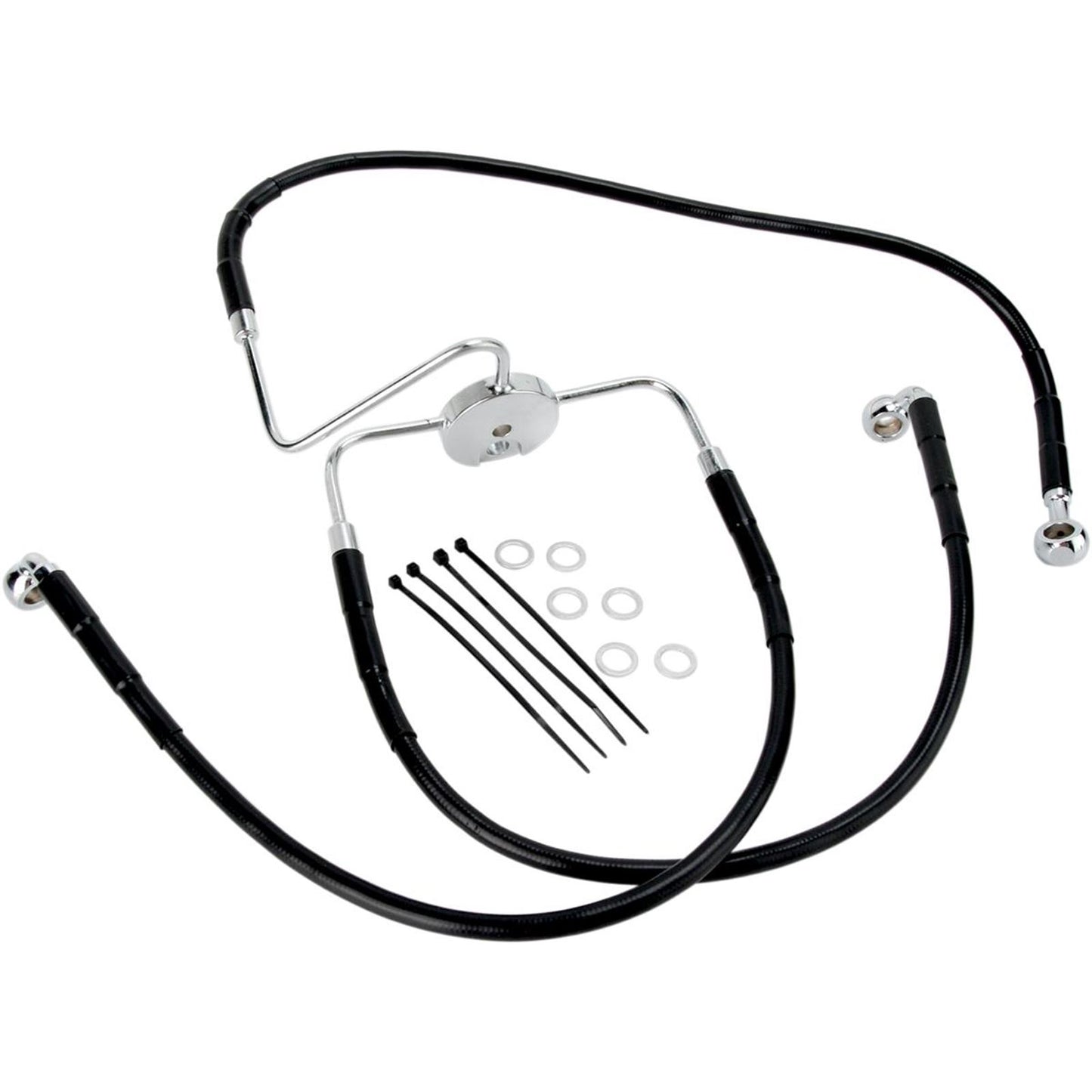 Drag Specialties Front Brake Line FXDL 96-00 Black 1741-2562_256498