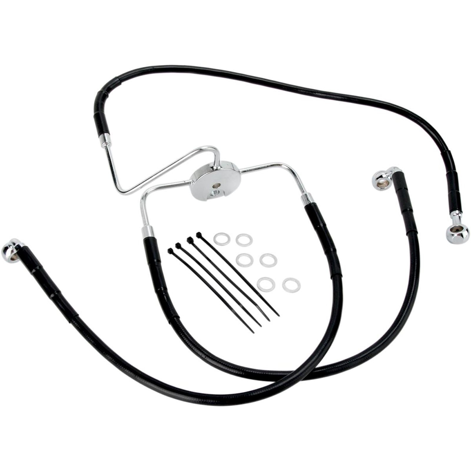 Drag Specialties Front Brake Line FXDL 96-00 Black 1741-2562_256498